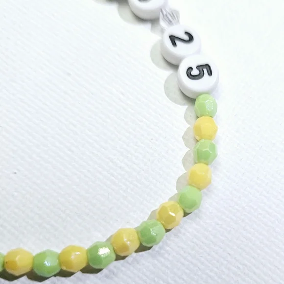 Colorful Beaded Bracelet with Letter Beads Job 19:25 - Picture 3 of 4